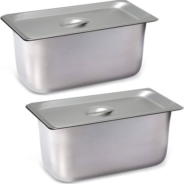 2.5" One Third Size Stainless Steel Pans (w/lids)