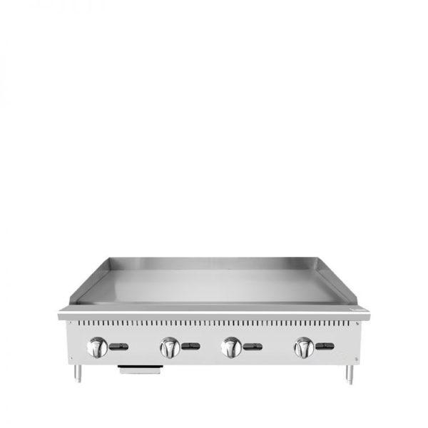 Heavy Duty 48" Gas Griddle with Manual Control - 120,000 BTU