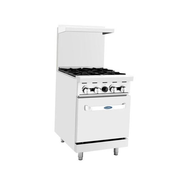 4 Burner 24" Range with Standard Oven with wheel