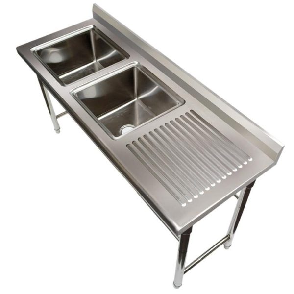 Stainless Steel Sink /w Drainboard (Double)