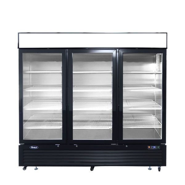 Glass Merchandiser, (3) Door, Black Exterior
