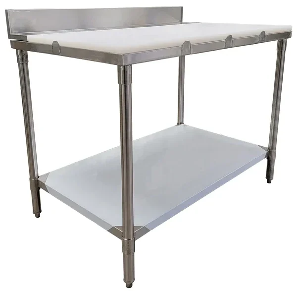 30" x 5ft Stainless Steel Table w/ Poly Board Top
