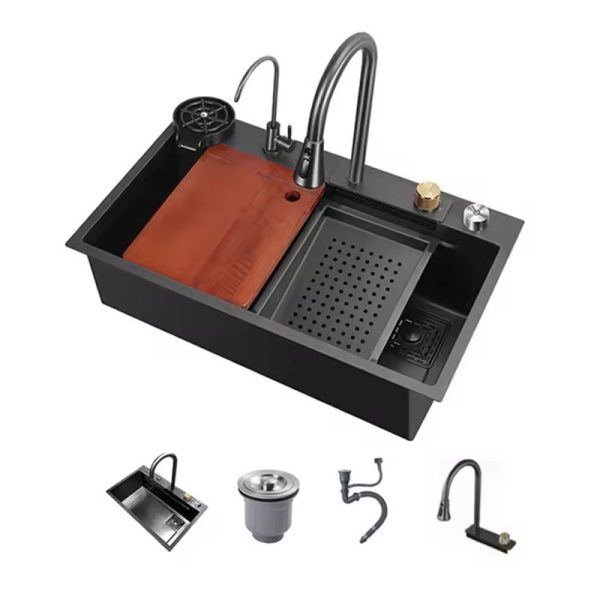 Deluxe Waterfall Sink ( Black )